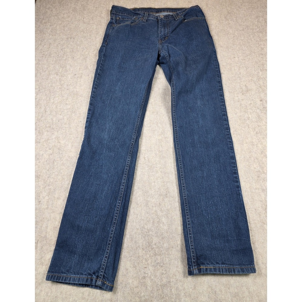 Levi's 511 Series Mens Jeans 31x30 Tag Is (32x32) Straight‎ Dark Wash Classic - Picture 2 of 9